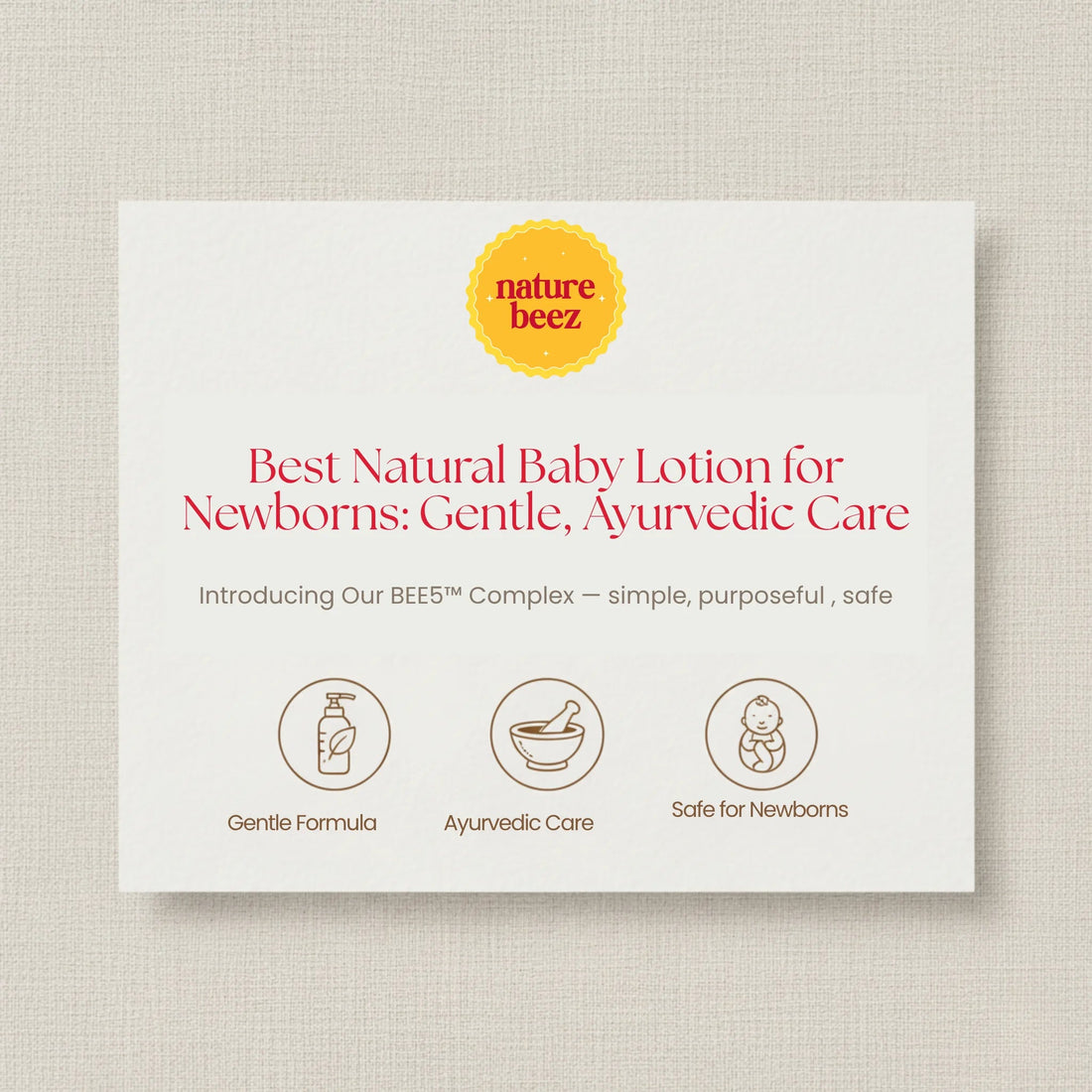 Best Natural Baby Lotion for Newborns: Gentle, Ayurvedic Care - Nature Beez