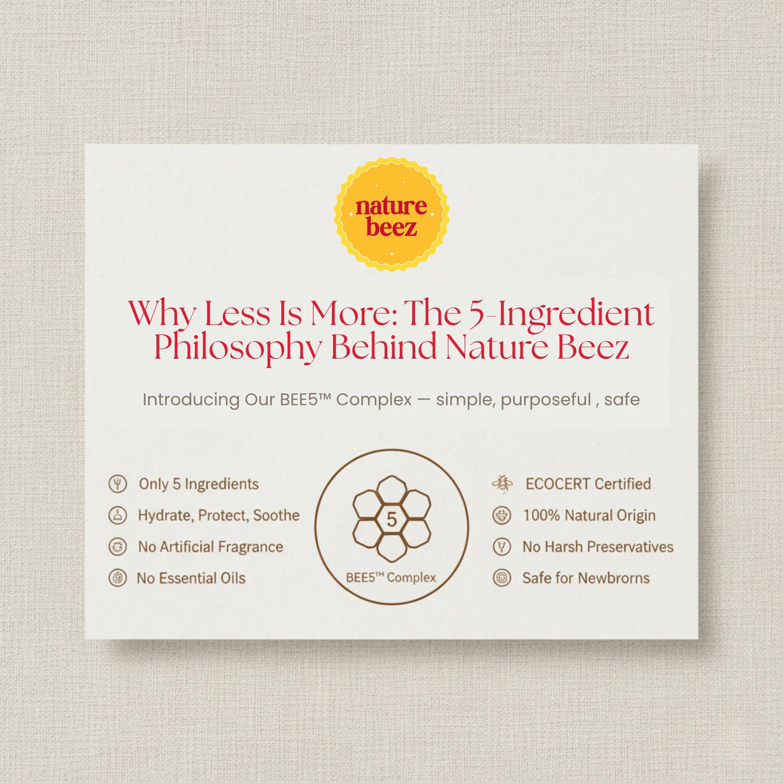 Why Less Is More: The 5-Ingredient Philosophy Behind Nature Beez - Nature Beez