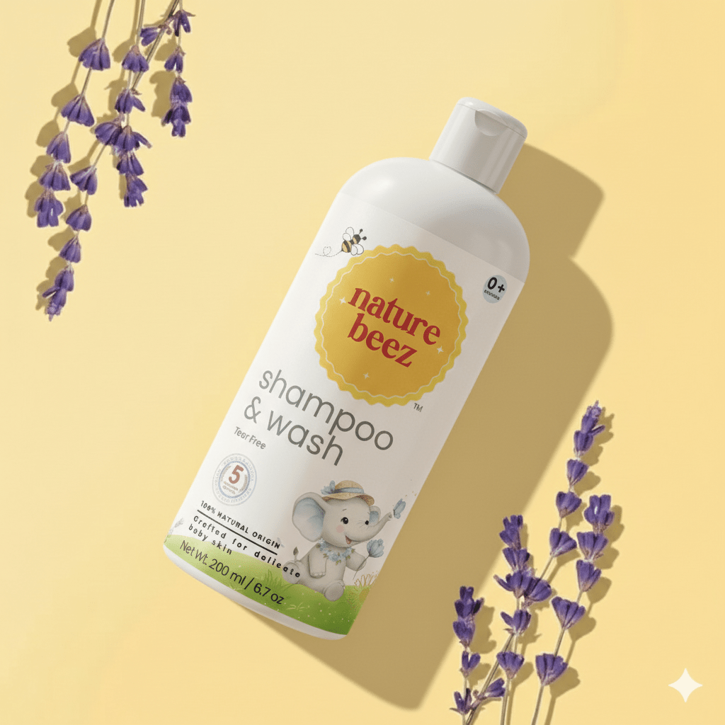 Nature Beez Baby Shampoo & Wash (Head - to - Toe, Tear - Free) - Nature Beez